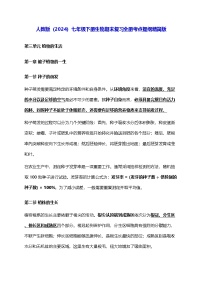人教版（2024）七年级下册生物期末复习全册考点提纲精简版 讲义