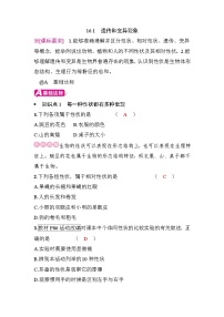 初中生物北师大版（2024）八年级上册（2024）遗传和变异现象精品练习