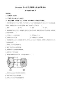 2025-2026学年黑龙江省齐齐哈尔市龙江县七年级上学期期末生物试题（有答案）