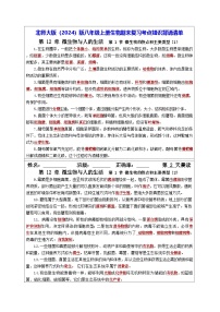 北师大版（2024）版八年级上册生物期末复习考点知识背诵清单 讲义
