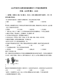湖南省株洲市天元区2025_2026学年八年级上学期期末考试生物试题（文字版，含答案）