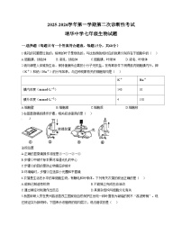 山东省青岛市胶州市瑞华实验初级中学2025_2026学年七年级上学期12月月考生物试题(文字版含答案)