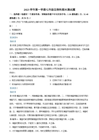 广东省广州市番禺区七年级上学期期末生物试题（解析版）-A4