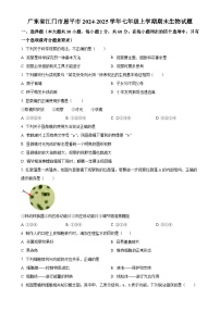 广东省江门市恩平市七年级上学期期末生物试题（原卷版）-A4