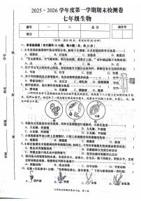 2025-2026学年江西省赣州市于都县七年级上学期期末考试生物试卷（含答案）