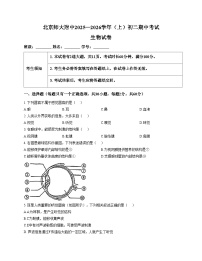 北京师范大学附属中学2025_2026学年八年级上学期期中生物试题（扫描版，含答案）