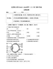 北京师范大学附属中学2025_2026学年八年级上学期期中生物试题（扫描版，含答案）