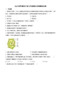 精品解析：江苏省盐城市阜宁县2025--2026学年七年级上学期期末模拟生物试题（原卷版+解析版）