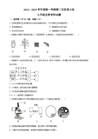 广东省揭阳真理中学九年级上学期第二次月考生物试题（原卷版）-A4