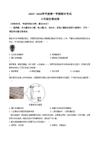 广东省梅州市梅县区2026年八年级上学期期末生物学试题（文字版，含答案）