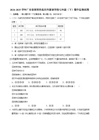 广东省深圳市盐田外国语学校七年级下学期期中生物试卷-A4