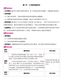 初中生物人教版（2024）八年级下册（2024）第六单元 生命的延续和发展第四章 生物多样性及其保护第二节 人与自然和谐共生表格教学设计及反思