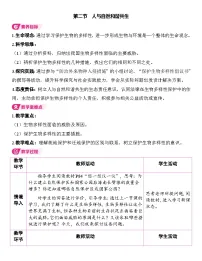 初中生物人教版（2024）八年级下册（2024）第六单元 生命的延续和发展第四章 生物多样性及其保护第二节 人与自然和谐共生表格教学设计及反思