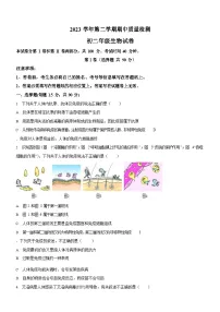 广东省广州市第八十九中学2023-2024学年八年级下学期期中生物学试题（含答案）