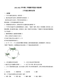 广东省广州市天河四大学校2021-2022学年八年级下学期期中生物试题（含答案）