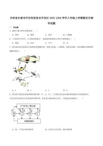 2025-2026学年吉林省长春市汽车经济技术开发区八年级上学期1月期末考试生物试卷（含答案）