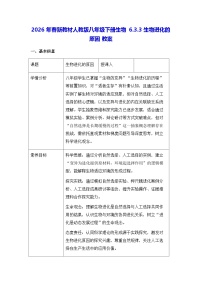 人教版（2024）八年级下册（2024）第三节 生物进化的原因教学设计