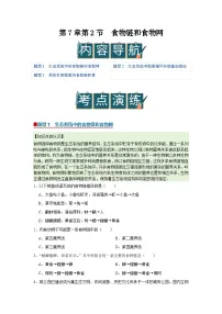 苏教版（2024）七年级下册（2024）食物链和食物网优秀学案及答案