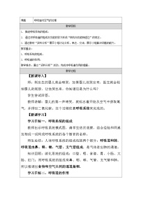 人教版（2024）七年级下册（2024）呼吸道对空气的处理教学设计