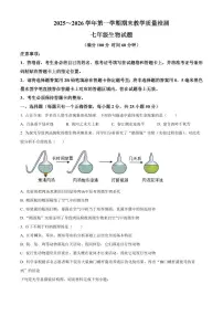 山东省德州市禹城市2025~2026学年第一学期期末教学质量检测七年级生物试题（试卷+解析）