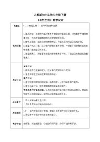 初中生物人教版（2024）八年级下册（2024）第二节 有性生殖一等奖教学设计
