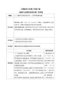 人教版（2024）八年级下册（2024）第一节 基因与生物性状的关系精品学案及答案