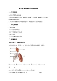 生物七年级下册（2024）呼吸道对空气的处理学案设计