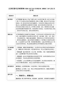 冀少版（2024）八年级下册（2024）一、生物因素对生物的影响表格教案