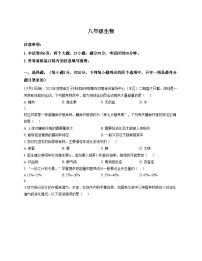 河南省周口市鹿邑县2025_2026学年八年级上学期期中生物试卷（文字版，含答案）