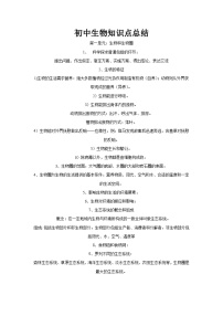 中考生物知识点总结