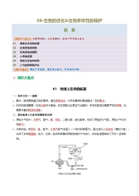 08 生物的进化&生物多样性的保护-2026年中考生物知识盘点与通关测试