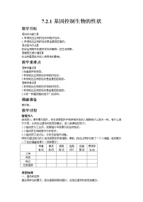 初中生物人教版 (新课标)八年级下册第一节 基因控制生物的性状教案