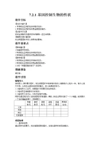 初中生物人教版 (新课标)八年级下册第一节 基因控制生物的性状教案