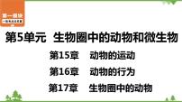 2021年中考生物北师大版复习 第15章 动物的运动 第16章 动物的行为 第17章 生物圈中的动物 课件