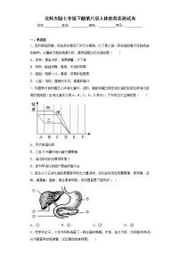 初中北师大版第8章  人体的营养综合与测试练习