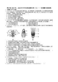 四川省2019年、2020年中考生物试题分类（3）——生物圈中的植物(含解析)