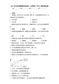 2021年山东省淄博市张店区（五四制）中考二模生物试题(word版含答案）