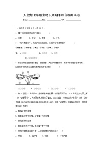 人教版七年级生物下册期末综合检测试卷试题及答案