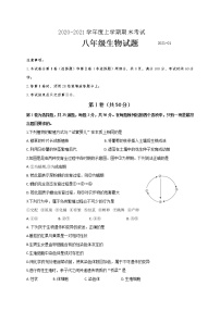 山东省临沂市临沭县2020-2021学年八年级上学期期末考试生物试题（word版 含答案）