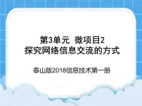 泰山版 (2018)第1册微项目2 探究网络信息交流的方式优秀ppt课件