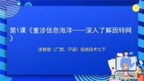 初中信息技术浙教版 (广西、宁波)七年级下第一课 重涉信息海洋——深入了解因特网完美版课件ppt