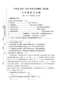 福建省三明市宁化县2021届九年级上学期第二次月考语文试题