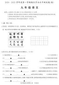 山西省临汾市翼城县2020-2021学年九年级上学期期末考试语文