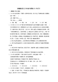 部编版语文八年级专题复习《句子》（含答案）