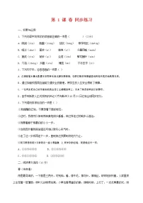 初中语文人教部编版七年级上册1 春一课一练