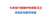 12 诗词名句默写专题-2021年春学期七年级语文期中专项复习