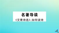 初中语文人教部编版九年级上册第一单元名著导读（一）《艾青诗选》：如何读诗作业ppt课件