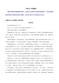 专题19 内容概括-初中现代文阅读考点+答题技巧模板之记叙文