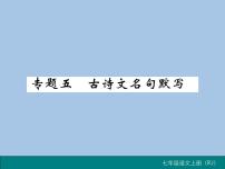 部编版语文七年级上册 专题五 古诗文名句默写 练习课件