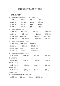 部编版语文八年级上册期中考试基础练习